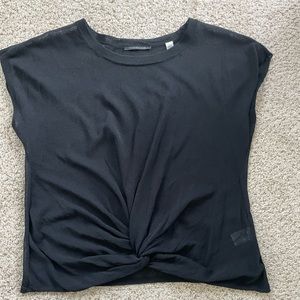 Tahari Sheer Cap Sleeve Tee